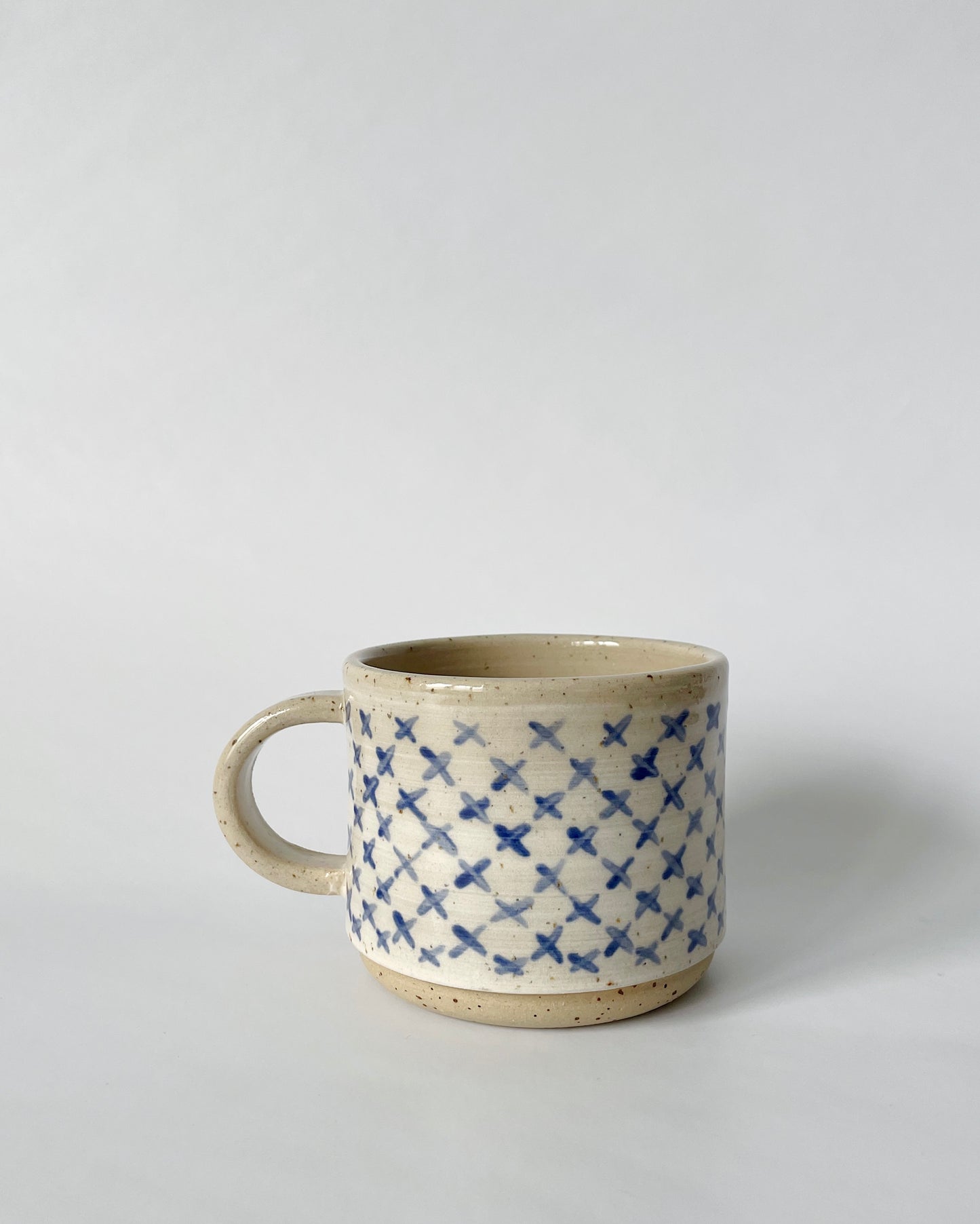 *New* Cylinder Cup - Cobalt Cross Stich