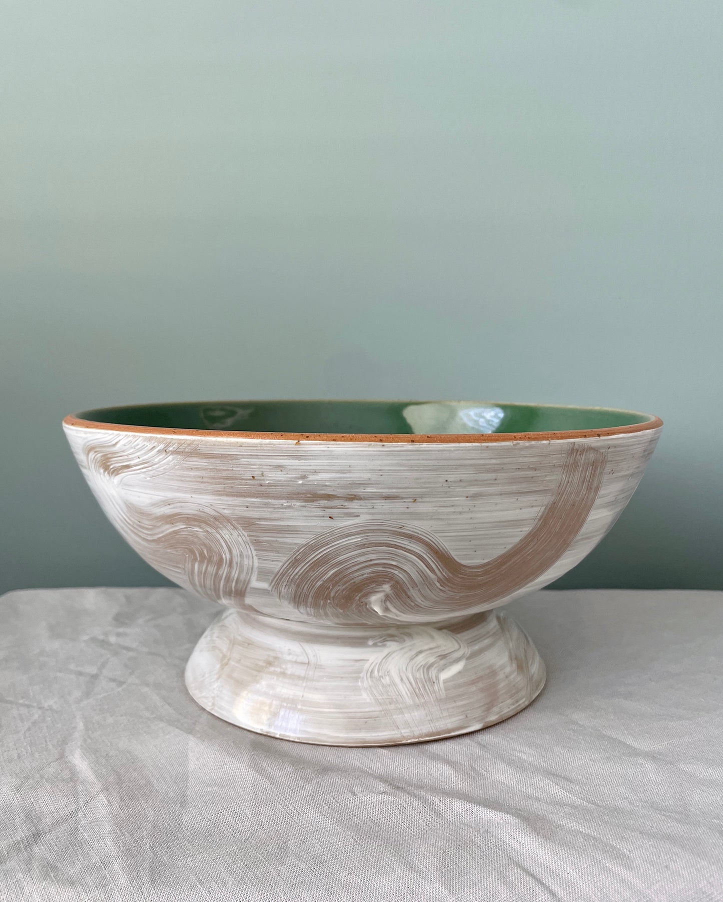 Soft Squiggle Pedestal Bowl