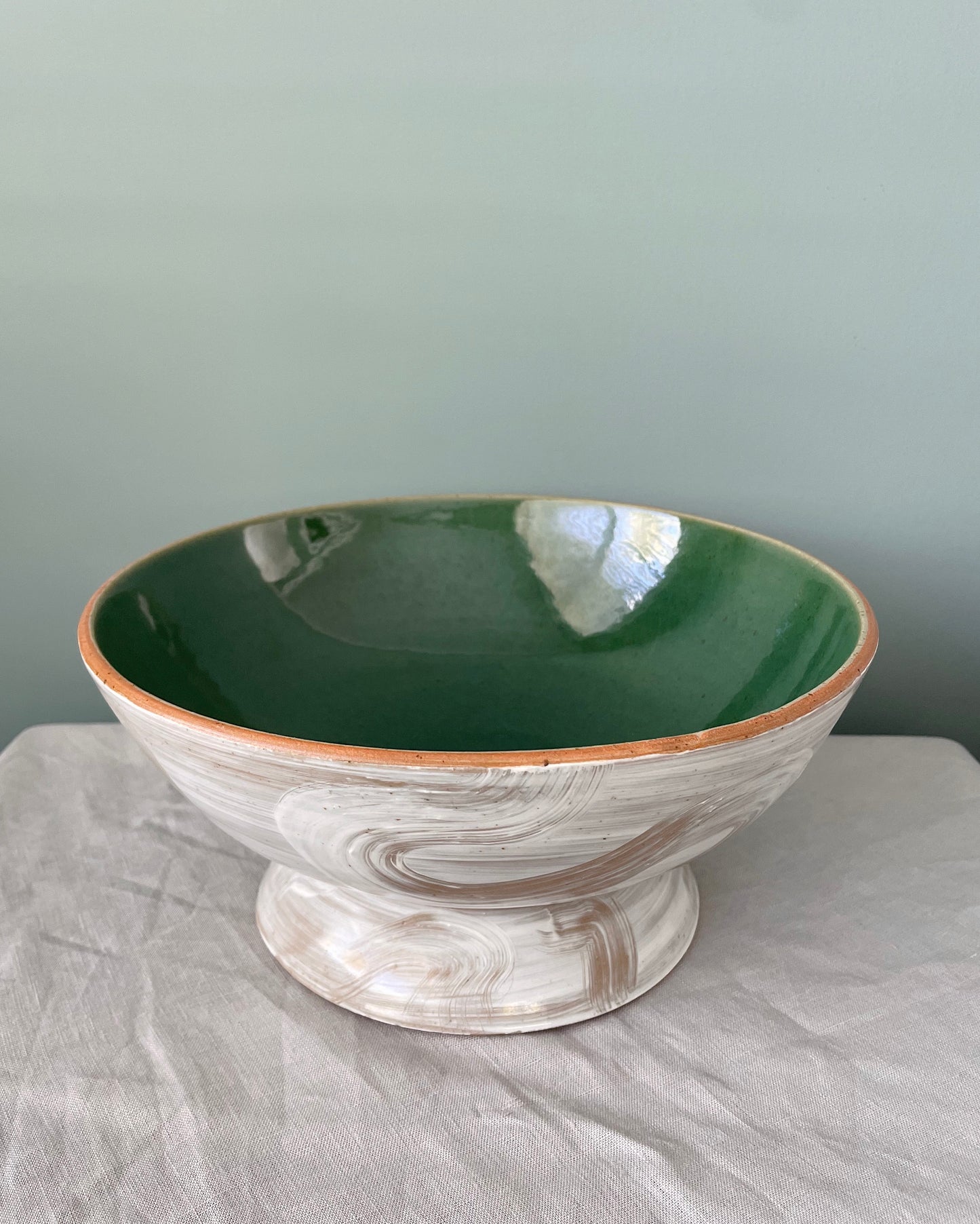 Soft Squiggle Pedestal Bowl