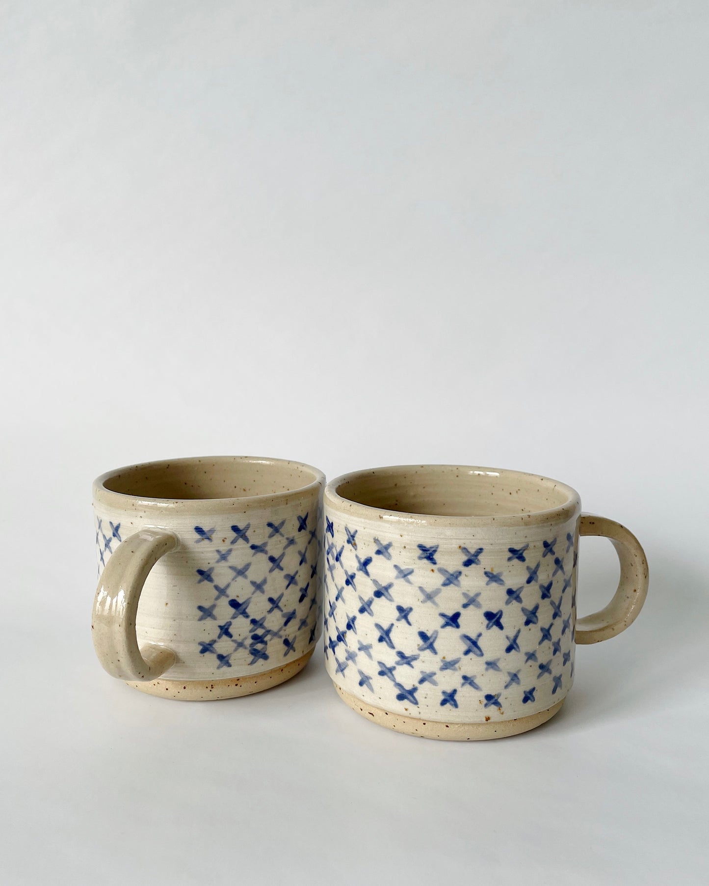 *New* Cylinder Cup - Cobalt Cross Stich