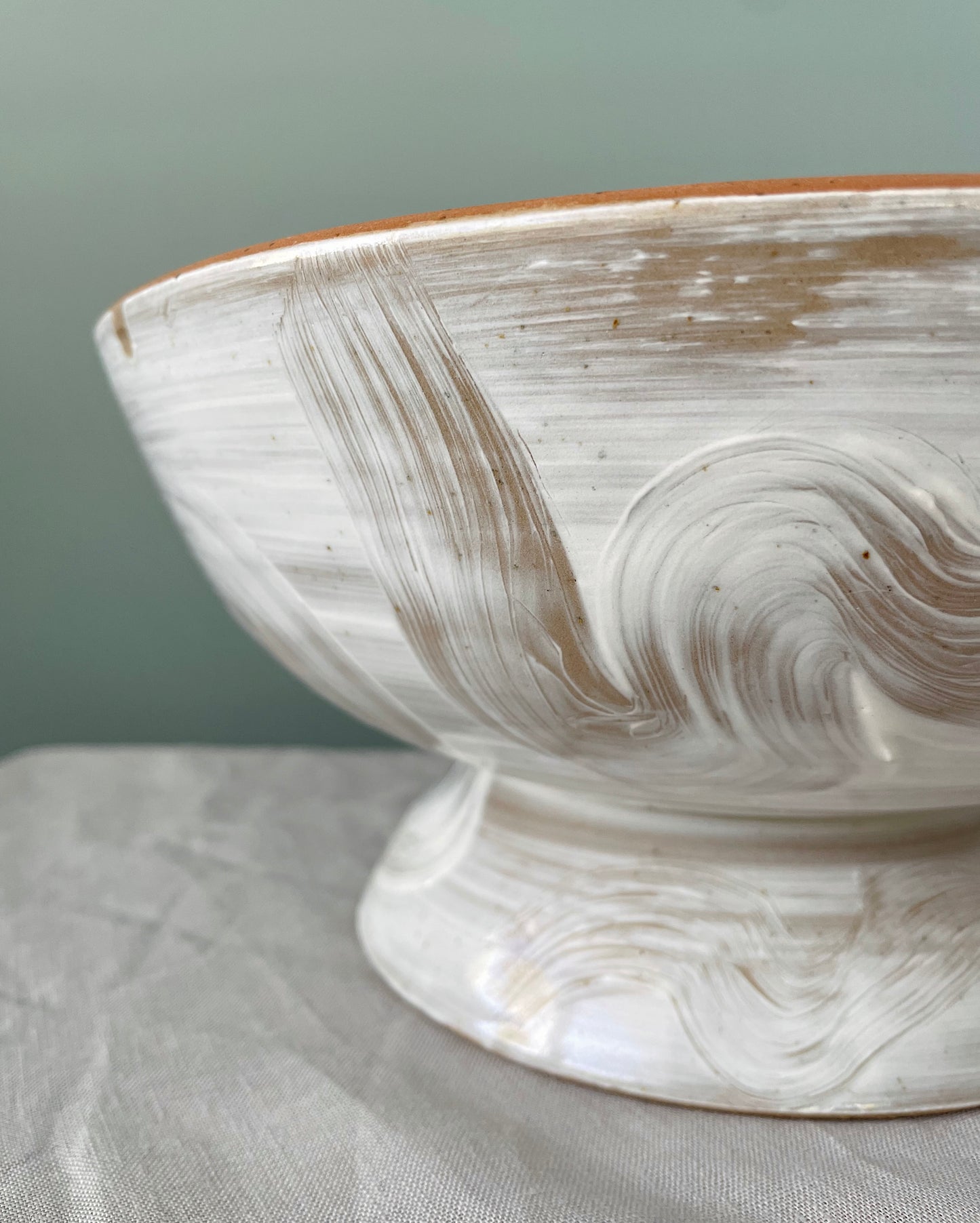 Soft Squiggle Pedestal Bowl