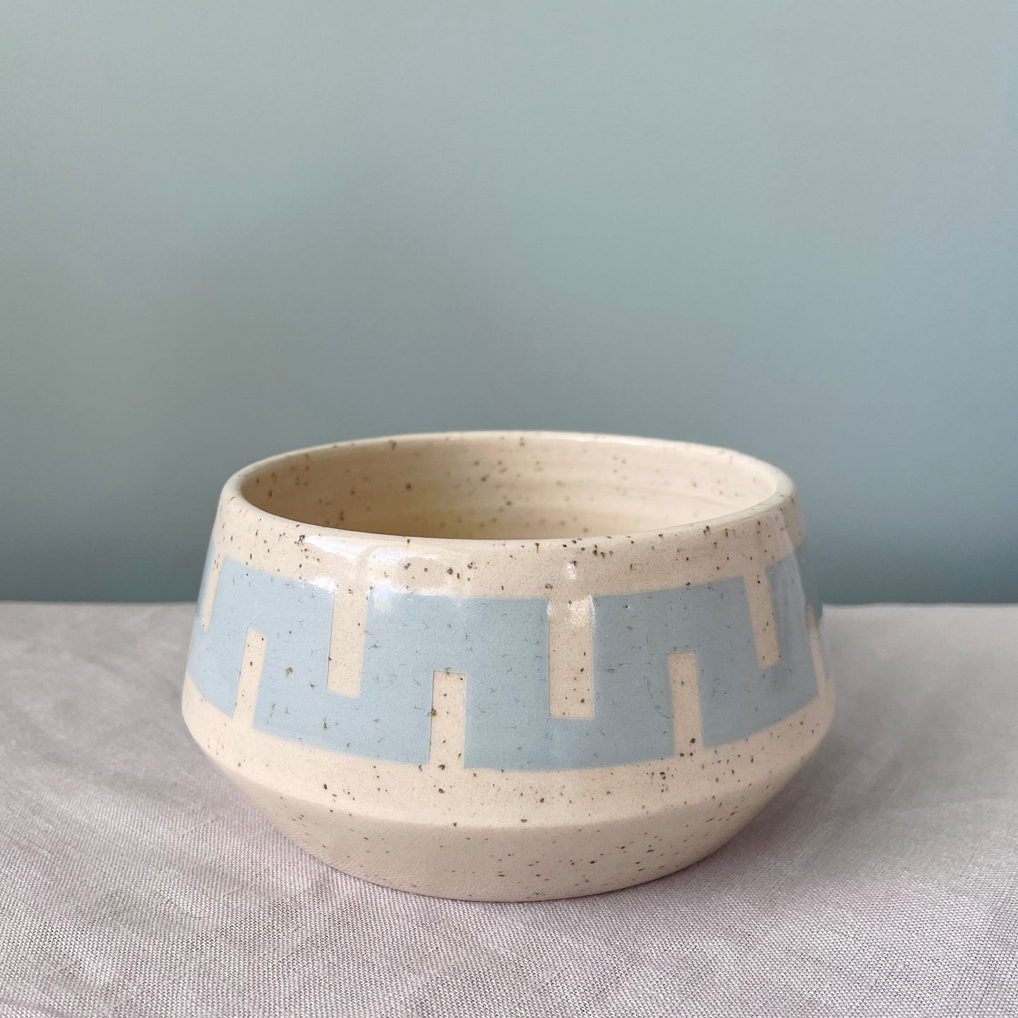 Meander Bowl - Dusty Blue