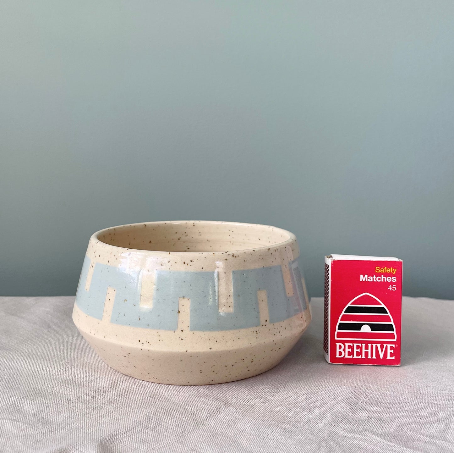 Meander Bowl - Dusty Blue